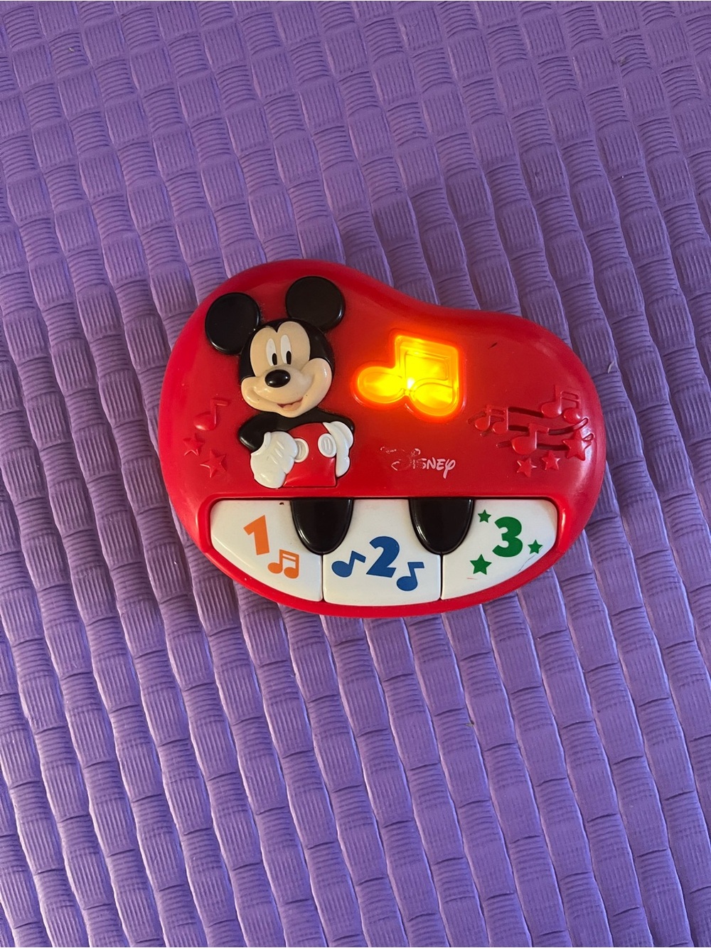 Disney Mickey Mouse Red Musical Piano Toy with Numbered Keys